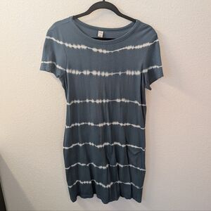 Blue Tie-Dye Women's T-shirt Dress From Gap